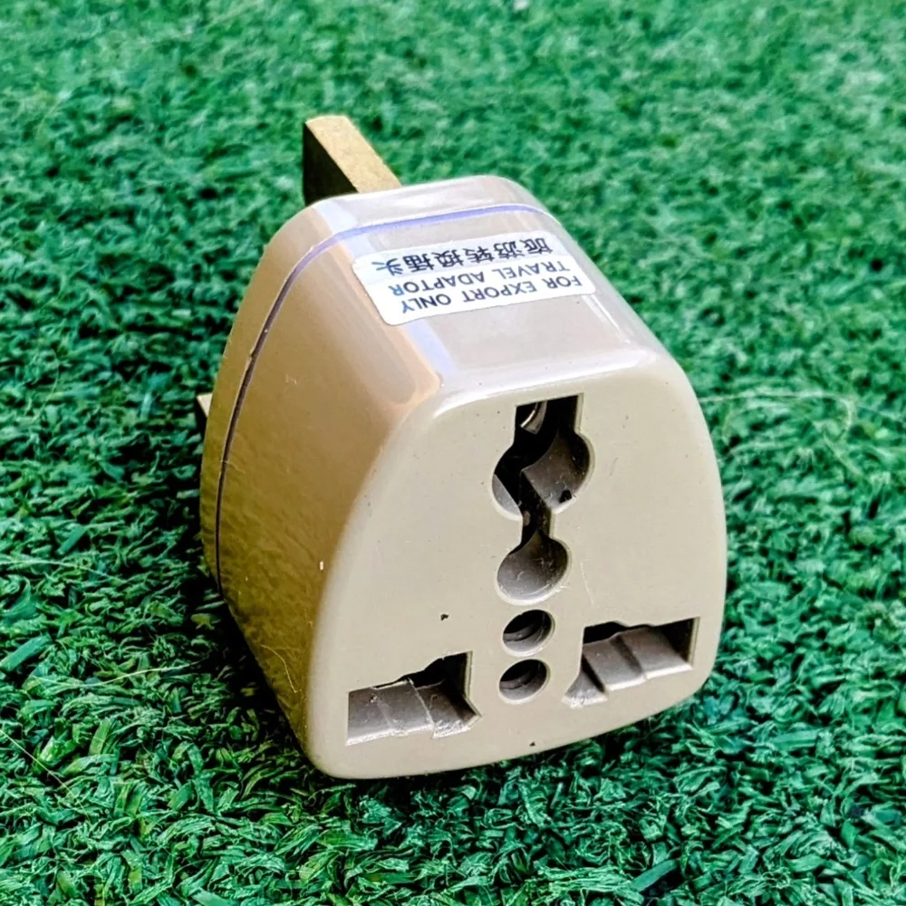 AC Adaptor Converts USA to UK United Kingdom Grounded Outlet Travel Plug Adapter